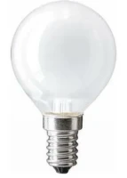 Osram лампа 60W Р45 230в E14 матовая (шар)