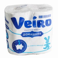 Бумага туалетная Veiro домашняя 2 сл 4 рул\уп