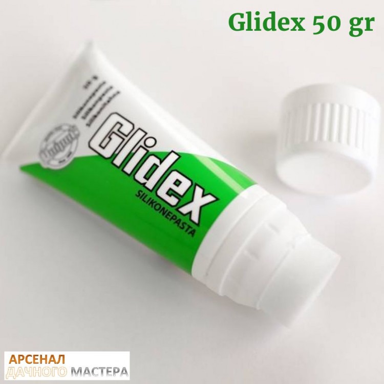 Смазка силикон GLIDEX 50г тюбик с губкой