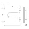 Полотенцесушитель MELODIA Simple М-образный б/кронштейна 50*60*1" MTRSP5060