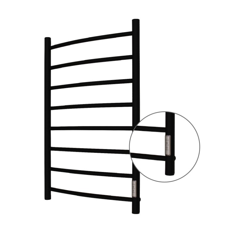 Полотенцесушитель MELODIA Classica Electro 50*80 П8 cухой ТЭН 99Вт встр.диммер чёрный MTRCAE5080_bk