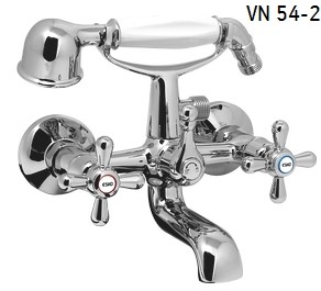 Настенный смеситель для ванны с аксессуарами ESKO VIENNA VN 54-2(цвет хром)