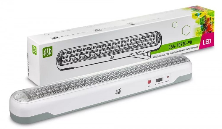 Купить Светильник светодиодный аварийный СБА 1093С 90LED 4680005951291 в интерне