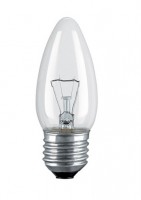 Лампа гладкая свеча прозрачная 40 Вт Е27 GE 00937