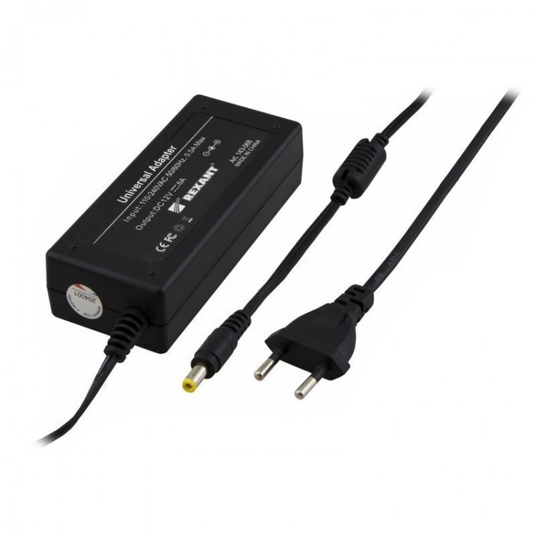 Источник питания 110-220V AC/12V DC, 6А, 72W с DC разъемом подключения 5.5*2.1 200-072-3