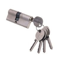 Цил. мех. простой ключ-ключ N90mm DAMX SN (Матовый никель) ц641