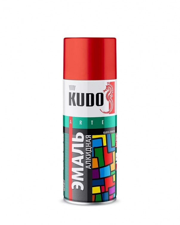 KUDO Эмаль универсальная красная 520мл KU-1003