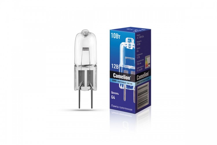 Капсула галог JC10W g4 12V Camelion 01800