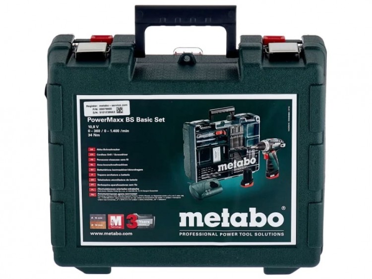 Аккумуляторный винтоверт Metabo PowerMaxx BS Basic Set 600080880
