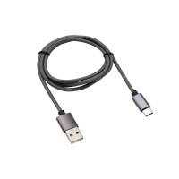 Кабель USB-Type-C/3A/nylon/grafit/1m/Rexant 18-1896