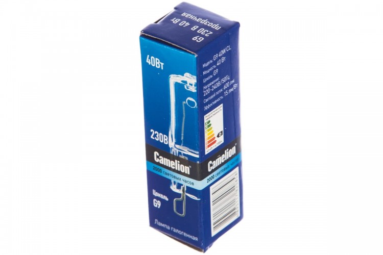 Капсула прозрачная 220*40 G9 Camelion 01812