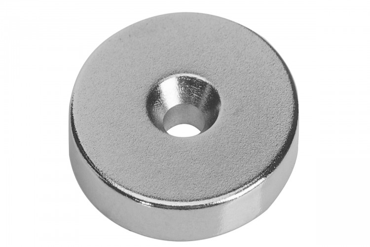 Неодимовый магнитный диск 30х5мм с зенковкой 10х5,5мм 72-3604