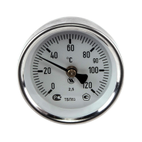 Термометр ТБП63/ТР38 120С Дк63 накладной защелка