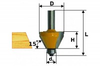 Конусная фреза 15" с подшипником хвост.8 мм Энкор