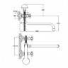 DMX7-A605 (DMX-A605) двурукий смеситель для ванны