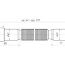 Гибкая труба 1 1/2"х40/50 удлиненная К116