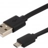 Кабель USB-micro USB/2,4A/PVC/black/1m/REXANT 18-4270