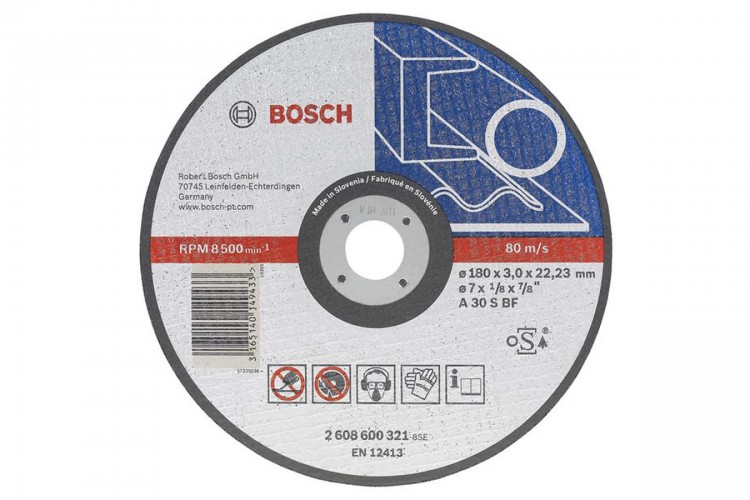 Диск отрезной по металлу 180х22,2 мм Bosch 2.608.600.321
