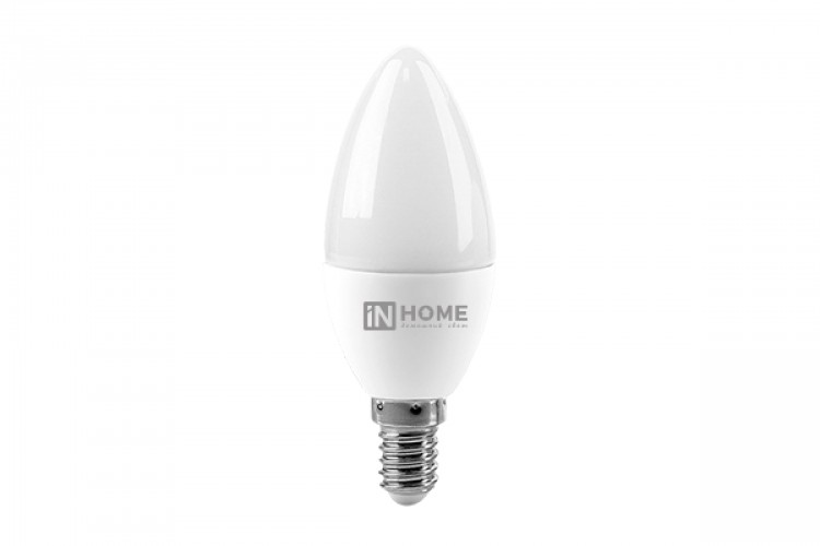 Лампа светодиодная LED-СВЕЧА-VC 6Вт 230В E14 4000K 570Лм InHOME 4690612020396