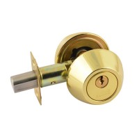 Замок врезной НОРА-М D2 (золото) ключ/ключ р044