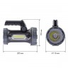 Фонарь РА-703 Эра прожекторный (10W SMD+боковой СОВ, литиевый акк 3000мАч/ 3,7V, IP65, microUSB