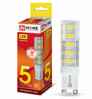 Лампа свет. LED-JCD-VC 5Вт 230В G9 3000K 450Лм INHOME 4690612019888