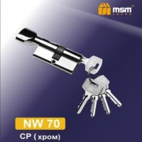 Цил. мех. простой ключ-верту. NW70mm CP (Хром) MSM я581