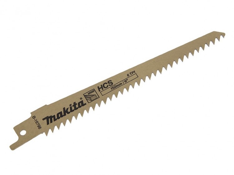 Пилки для ножовки Макита B-16798 ,5шт,S611D,HCS,150\3.2мм,д\дер