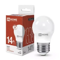 Лампа светодиодная LED-ШАР-VC 14Вт 230В E27 4000K 1330Лм InHOME 4690612047829