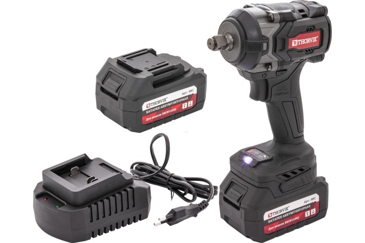 Thorvik BBIW12890 Гайковерт ударный аккумуляторный бесщёточный 1/2"DR, 21В, 890 Нм