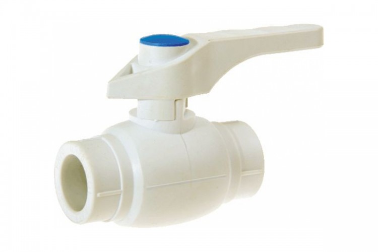 Кран PPRC шаровой 32 c белой ручкой