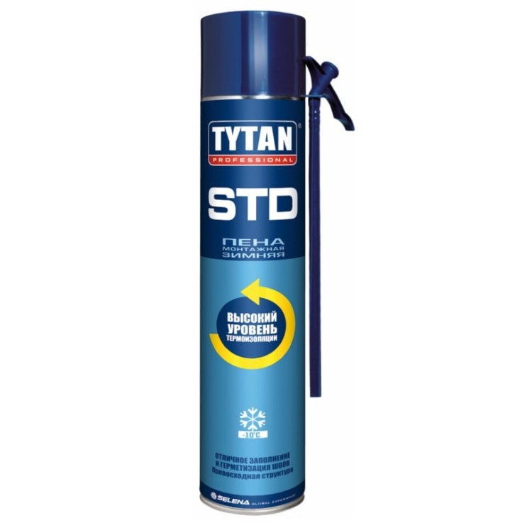 Пена монтажная бытовая Tytan Professional STD, всесезонная, 750 мл